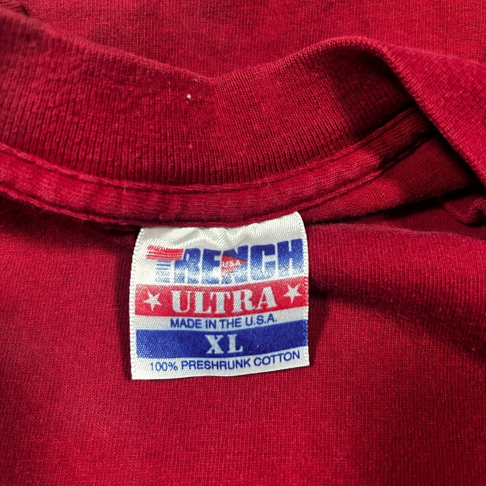 Vintage Washington Redskins Trench Ultra T-Shirt XL Burgundy Single Stitch USA - Picture 3 of 7